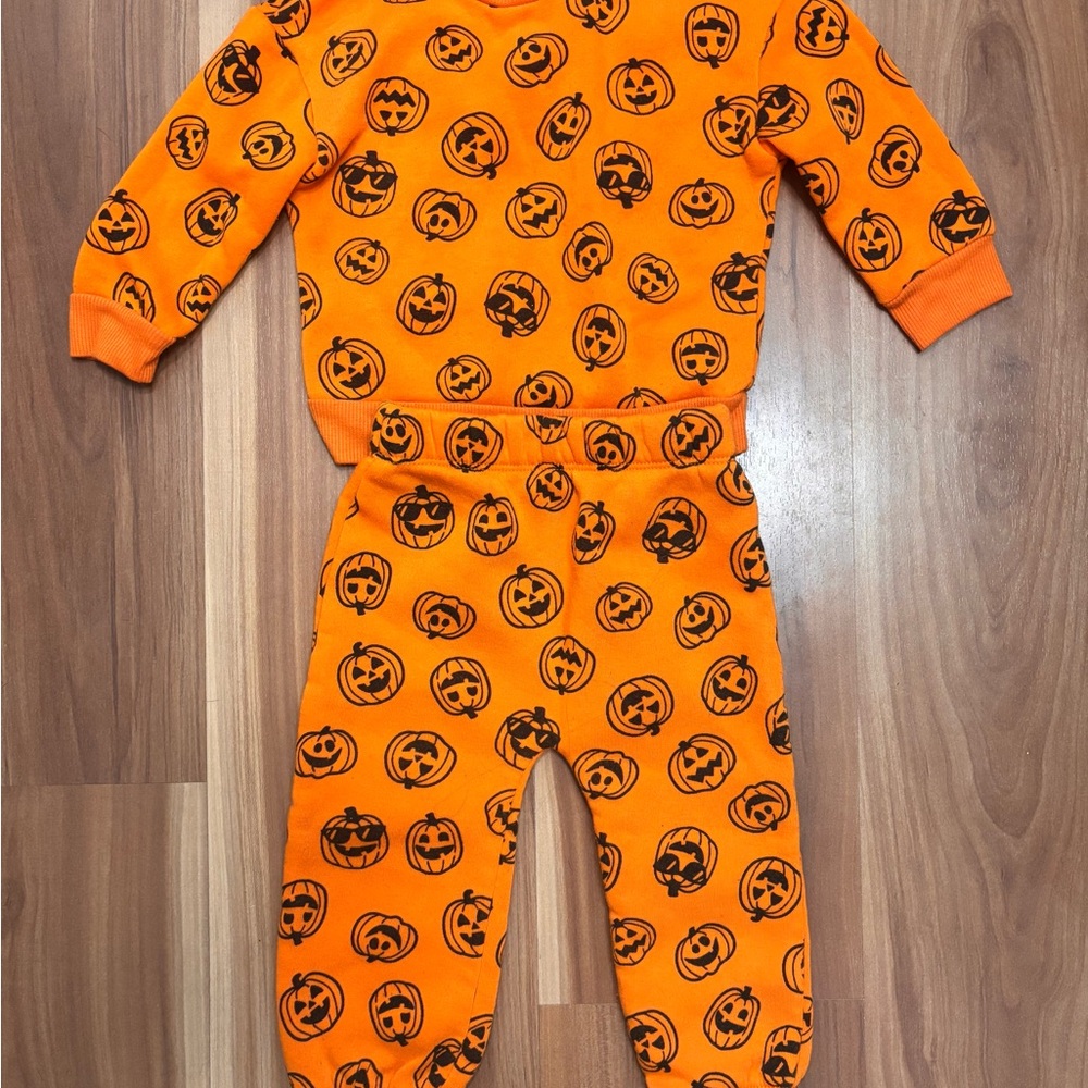 Carter's Orange Halloween Pajama Set
